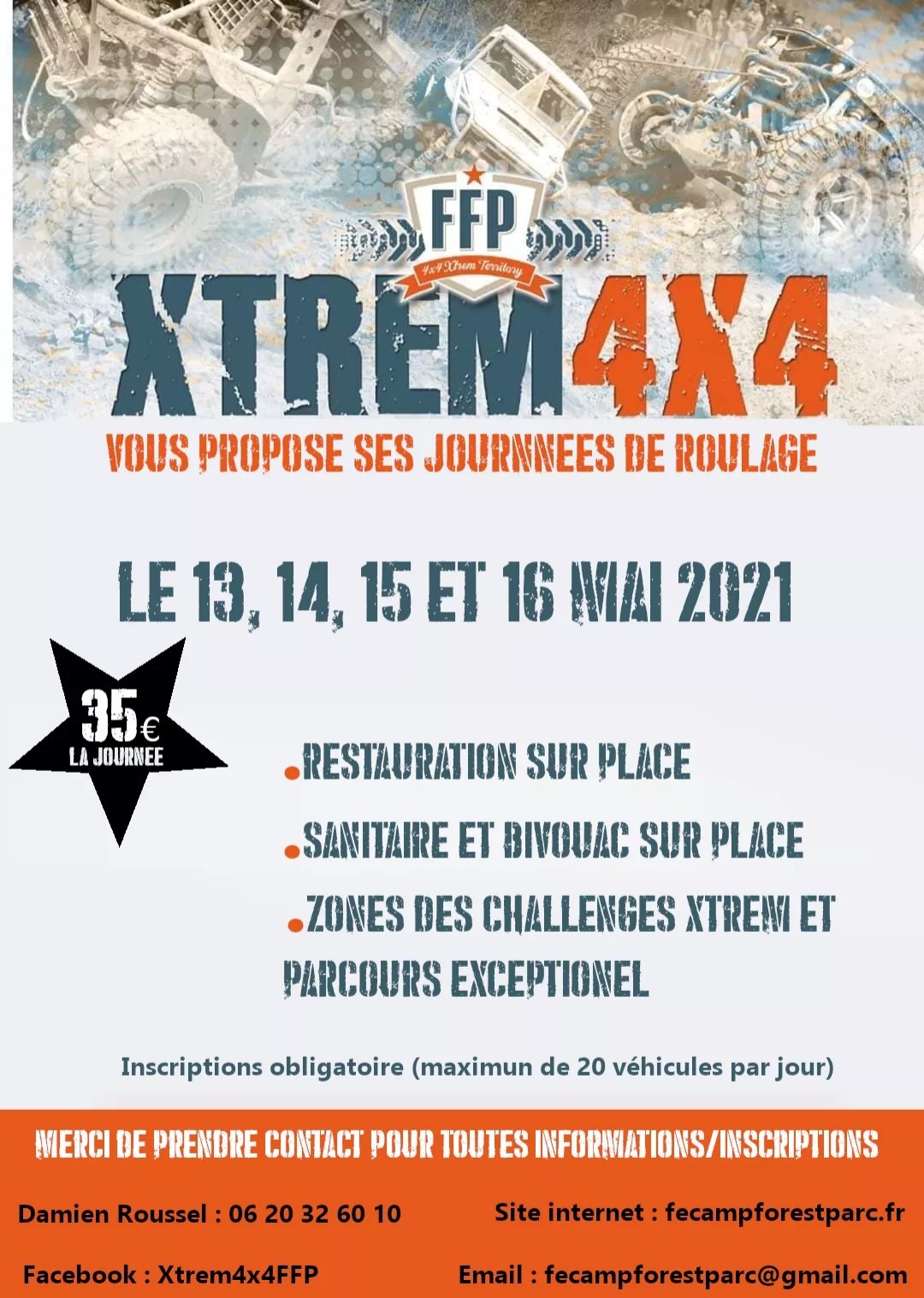 Inscriptions journée de roulage au Fécamp Forest parc 